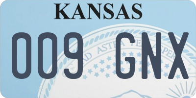 KS license plate 009GNX