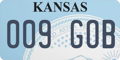 KS license plate 009GOB