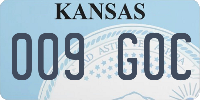 KS license plate 009GOC
