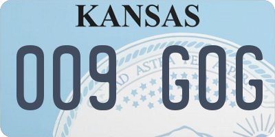 KS license plate 009GOG