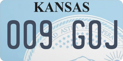KS license plate 009GOJ