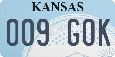 KS license plate 009GOK