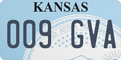 KS license plate 009GVA