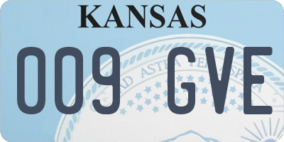 KS license plate 009GVE