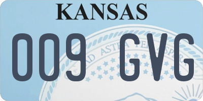 KS license plate 009GVG