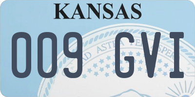 KS license plate 009GVI