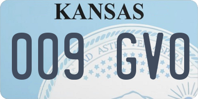 KS license plate 009GVO