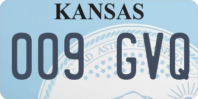 KS license plate 009GVQ