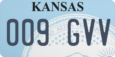 KS license plate 009GVV