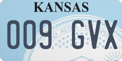 KS license plate 009GVX