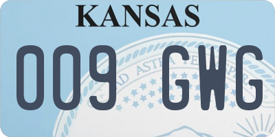 KS license plate 009GWG