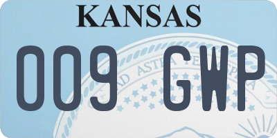 KS license plate 009GWP