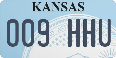 KS license plate 009HHU