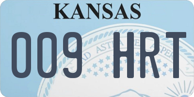 KS license plate 009HRT