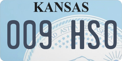 KS license plate 009HSO