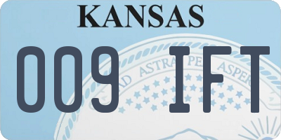 KS license plate 009IFT