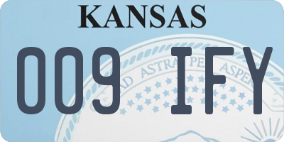 KS license plate 009IFY