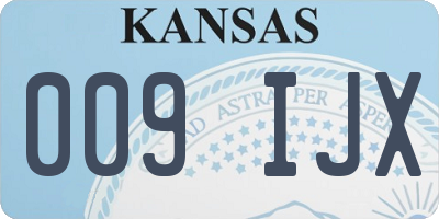 KS license plate 009IJX