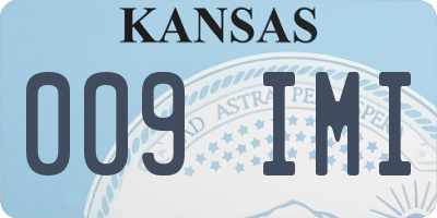 KS license plate 009IMI