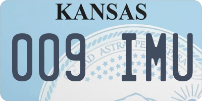 KS license plate 009IMU