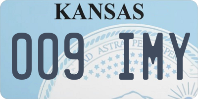 KS license plate 009IMY