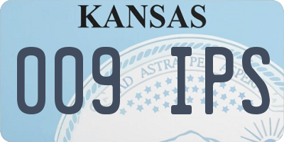 KS license plate 009IPS
