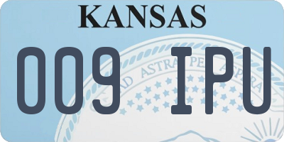 KS license plate 009IPU