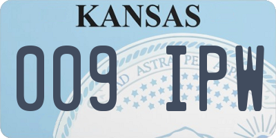 KS license plate 009IPW