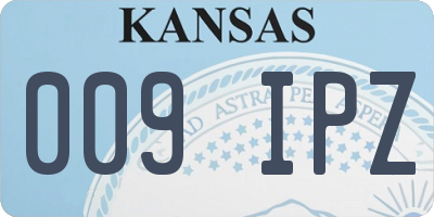 KS license plate 009IPZ