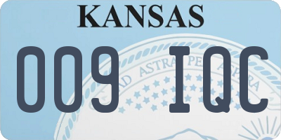 KS license plate 009IQC