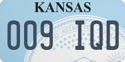 KS license plate 009IQD