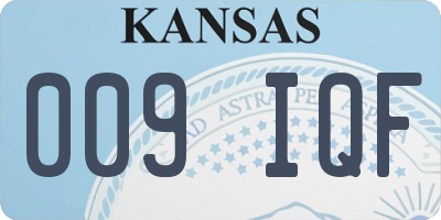 KS license plate 009IQF