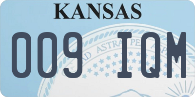 KS license plate 009IQM