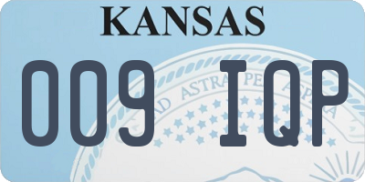 KS license plate 009IQP