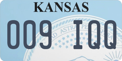 KS license plate 009IQQ