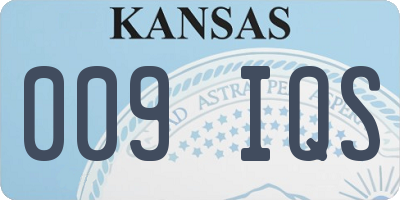 KS license plate 009IQS