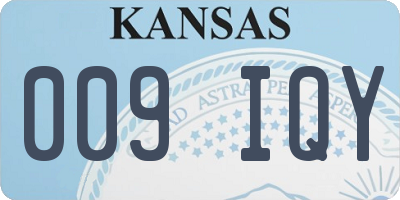 KS license plate 009IQY