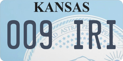 KS license plate 009IRI