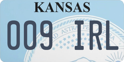 KS license plate 009IRL