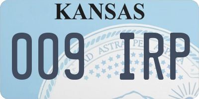 KS license plate 009IRP
