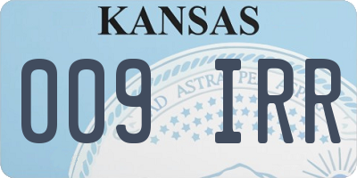 KS license plate 009IRR