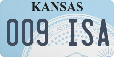 KS license plate 009ISA