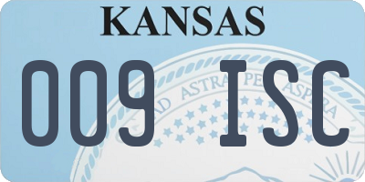 KS license plate 009ISC