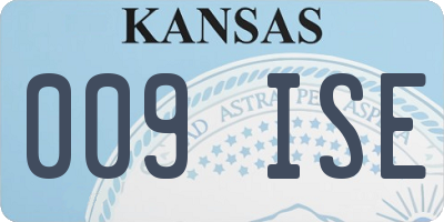 KS license plate 009ISE