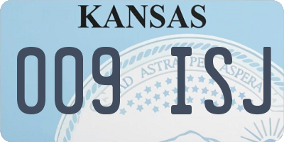 KS license plate 009ISJ