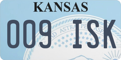 KS license plate 009ISK