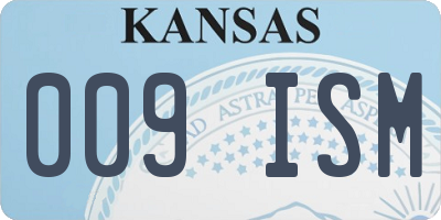 KS license plate 009ISM