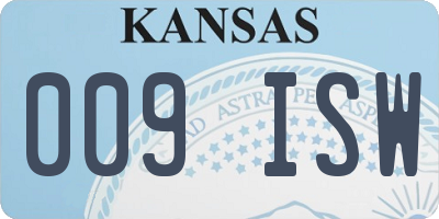 KS license plate 009ISW