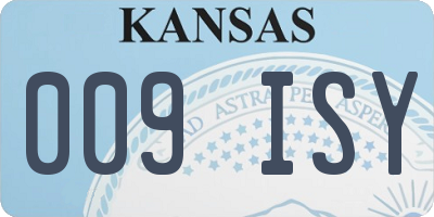 KS license plate 009ISY