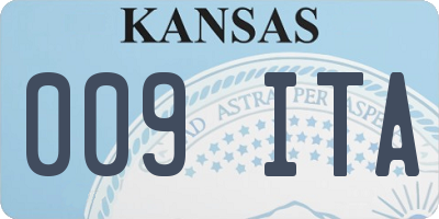 KS license plate 009ITA